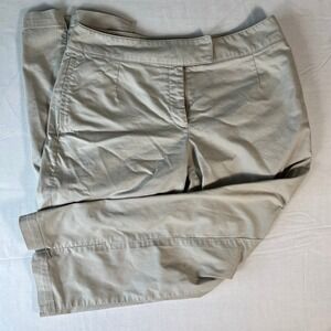 Nike Golf Pants Womens 4 Tan Excellent Dri-FIT Straight Leg Ankle Zip Khaki